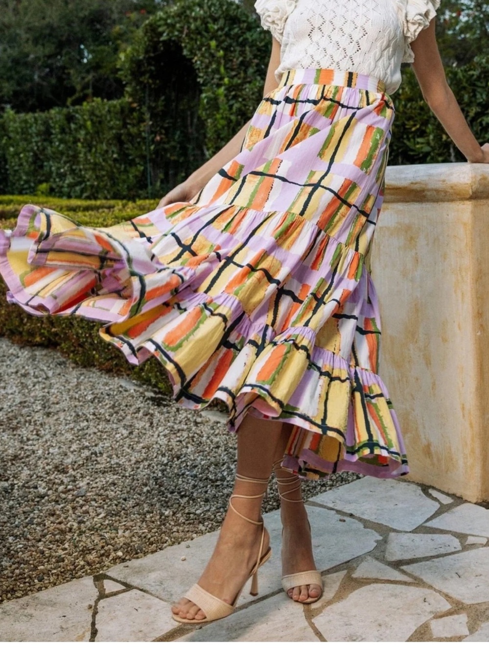 NWT Cleobella Gayle Ankle Skirt/ Saffron Hale Print/ Large
